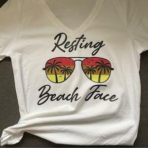 Resting beach face tshirt